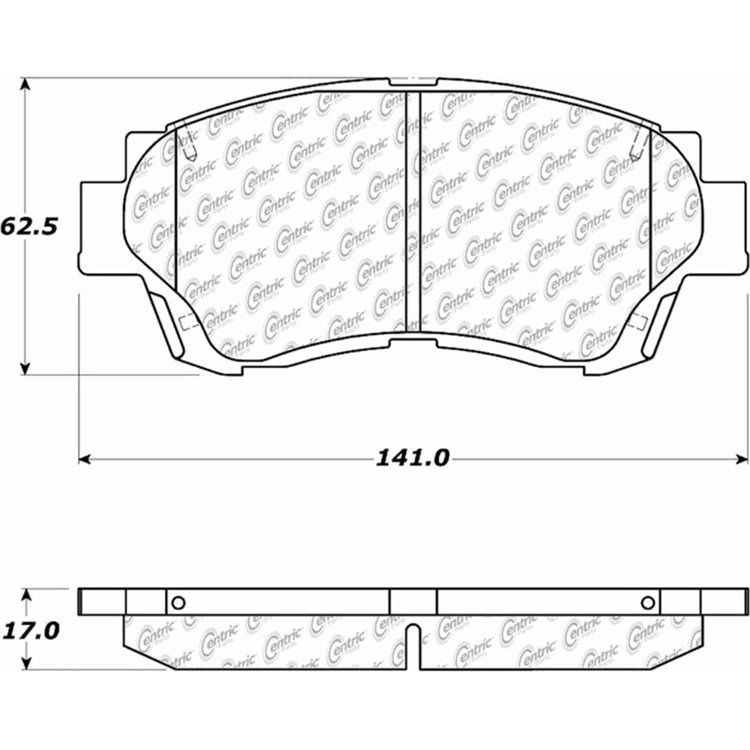 PosiQuiet Ceramic Pads 1990-1999 Lexus Toyota Avalon Camry Celica ES300 LS400 SC300