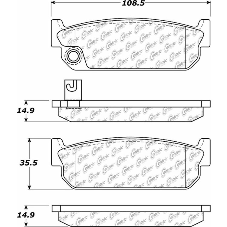 PosiQuiet Ceramic Pads 1990-1994 Infiniti Q45