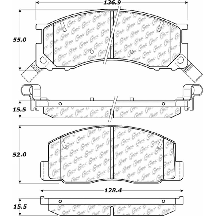 PosiQuiet Ceramic Pads 1991-1996 Toyota Previa