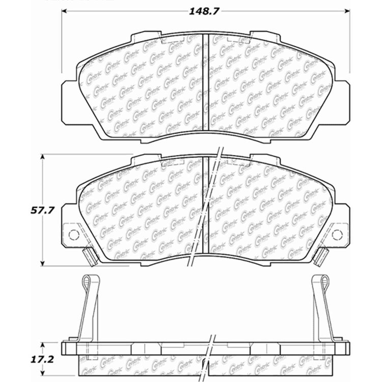 PosiQuiet Ceramic Pads 1991-2005 Acura Legend NSX