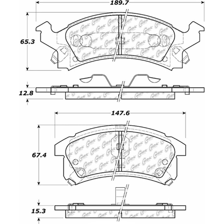 PosiQuiet Ceramic Pads 1990-2005 Buick Chevrolet Oldsmobile Pontiac Achieva Beretta Cavalier Corsica