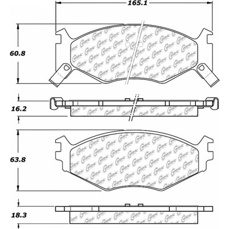 PosiQuiet Ceramic Pads 1991-1995 Chrysler Dodge Plymouth Acclaim Caravan Daytona Grand Caravan Grand