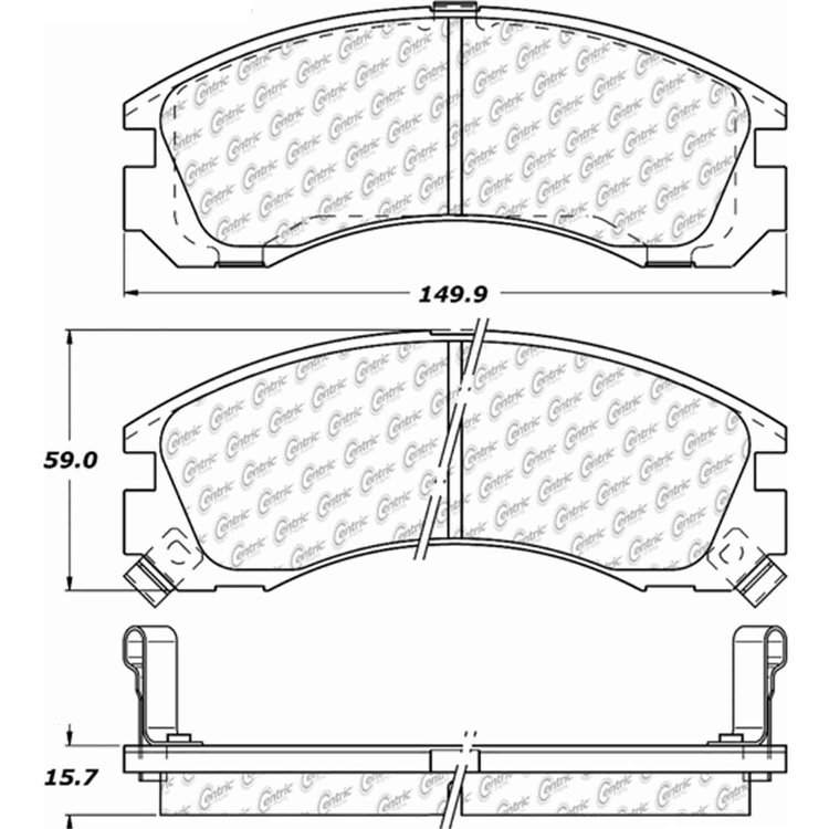 PosiQuiet Ceramic Pads 1993-2000 Mitsubishi Montero