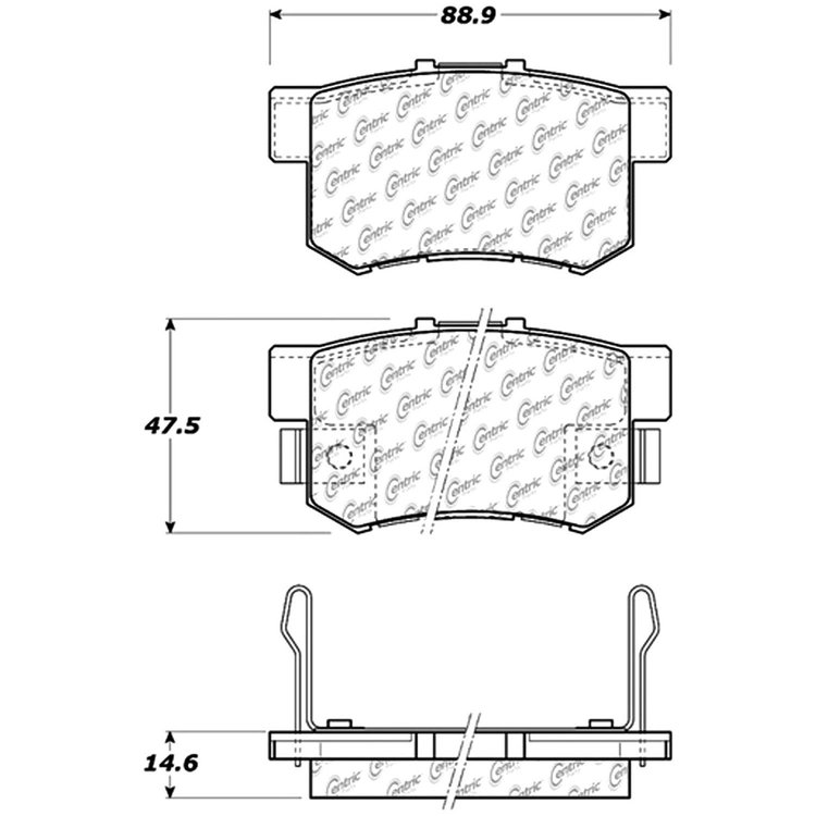 PosiQuiet Ceramic Pads 1991-2012 Acura Honda Isuzu CL CR-V Element Legend Oasis Odyssey RDX RL TL