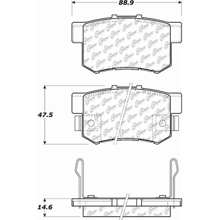 PosiQuiet Ceramic Pads 1999-2004 Acura RL