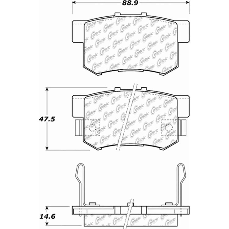 PosiQuiet Ceramic Pads 2000-2013 Honda Suzuki Kizashi S2000