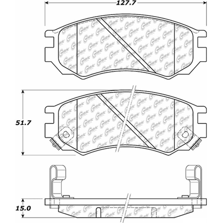PosiQuiet Ceramic Pads 1991-2000 for Nissan Lucino NX fits Sentra