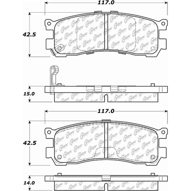 PosiQuiet Ceramic Pads 1996-2002 Mazda Millenia
