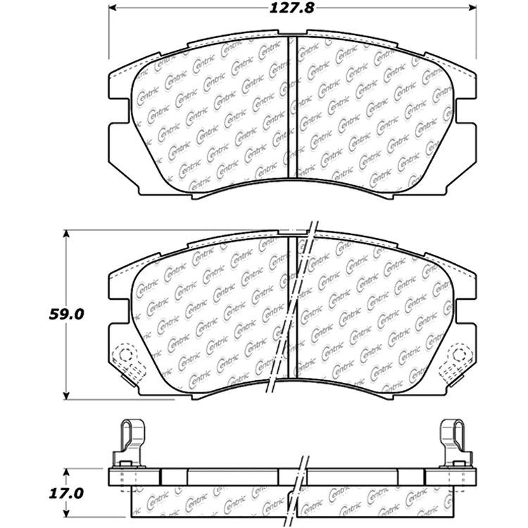 PosiQuiet Ceramic Pads 1990-1996 for Subaru Legacy