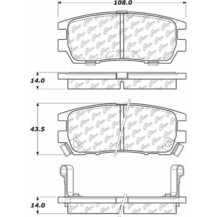 PosiQuiet Ceramic Pads 1990-2000 Mitsubishi Montero