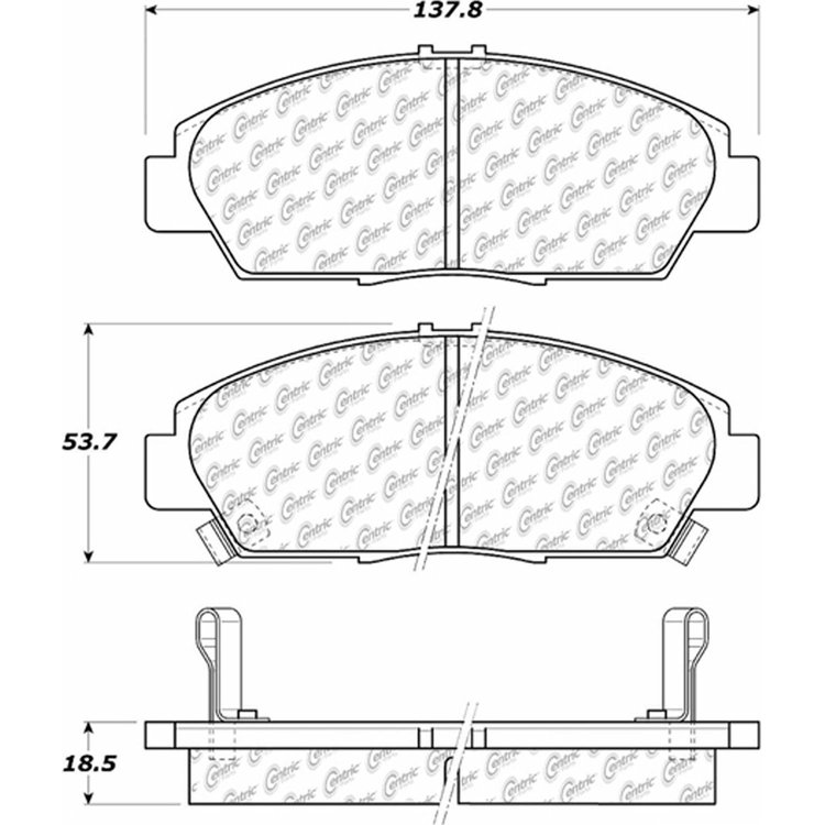 PosiQuiet Ceramic Pads 1992-1996 Honda Prelude