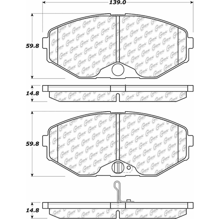 PosiQuiet Ceramic Pads 1993-1997 Infiniti J30 Q45