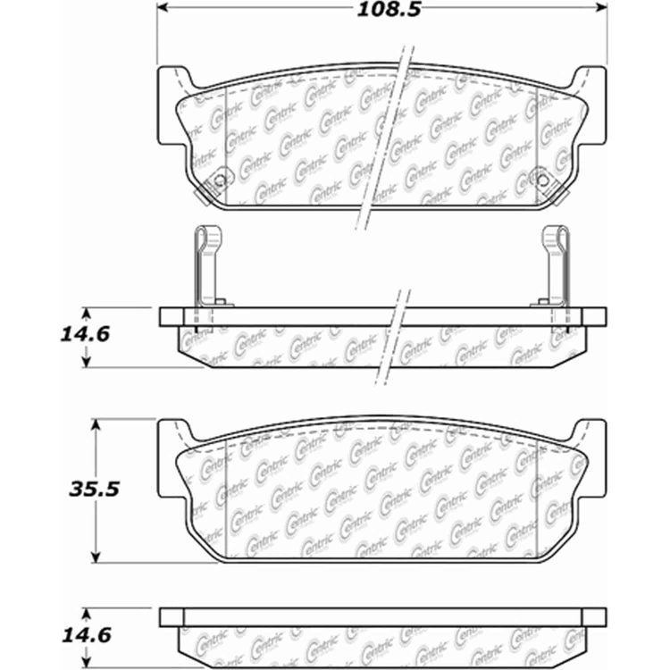 PosiQuiet Ceramic Pads 1994-1996 Infiniti Q45