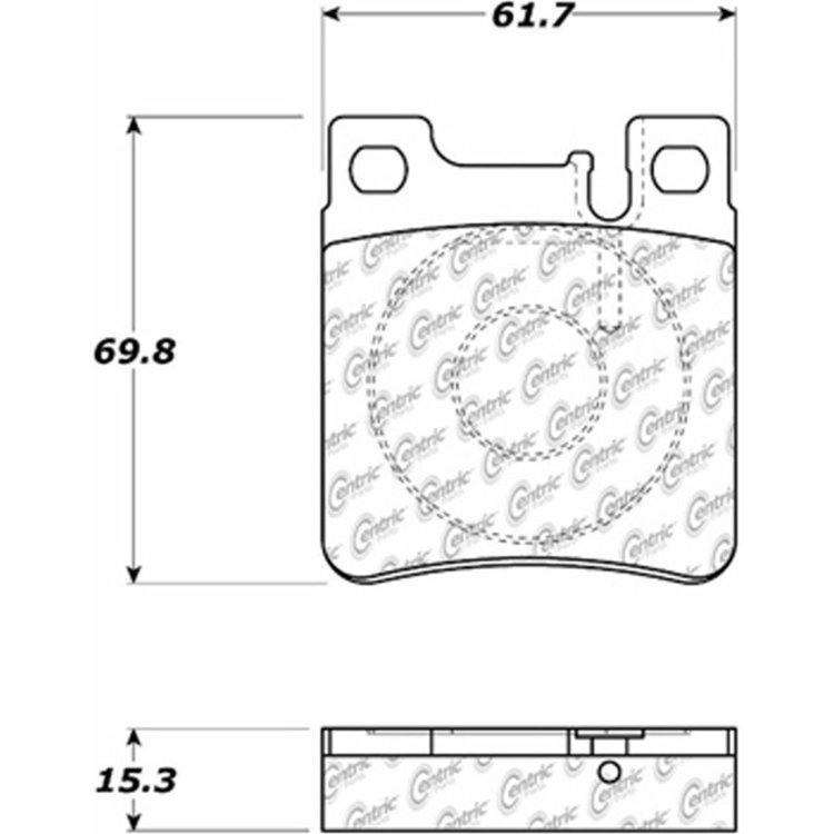 PosiQuiet Ceramic Pads 1991-2009 Chrysler Mercedes-Benz 300SD 300SE 400SE 400SEL 500SEC 500SEL 600SE