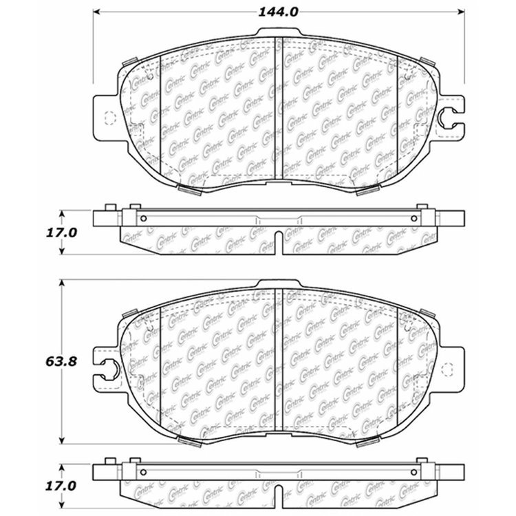 PosiQuiet Ceramic Pads 1994-1994 Lexus LS400