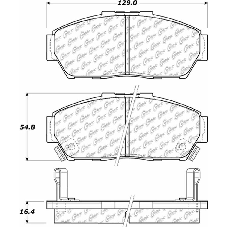 PosiQuiet Ceramic Pads 1993-2001 Acura Honda Civic Integra