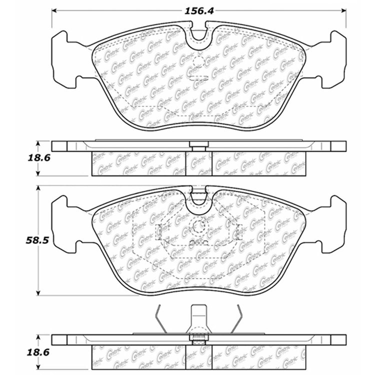 PosiQuiet Ceramic Pads 1993-2004 Volvo 850 C70 S70 V70