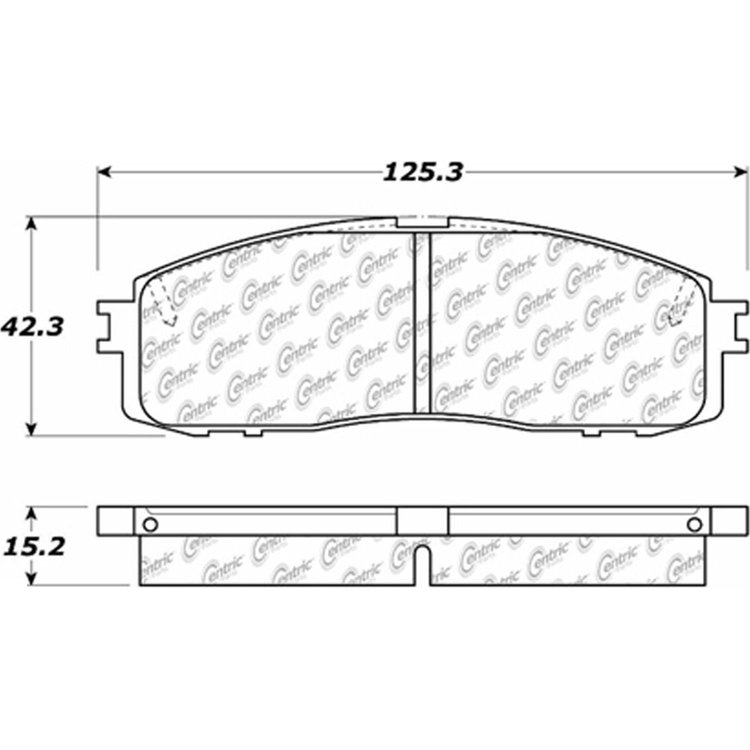 PosiQuiet Ceramic Pads 1984-1992 Toyota Cressida Supra
