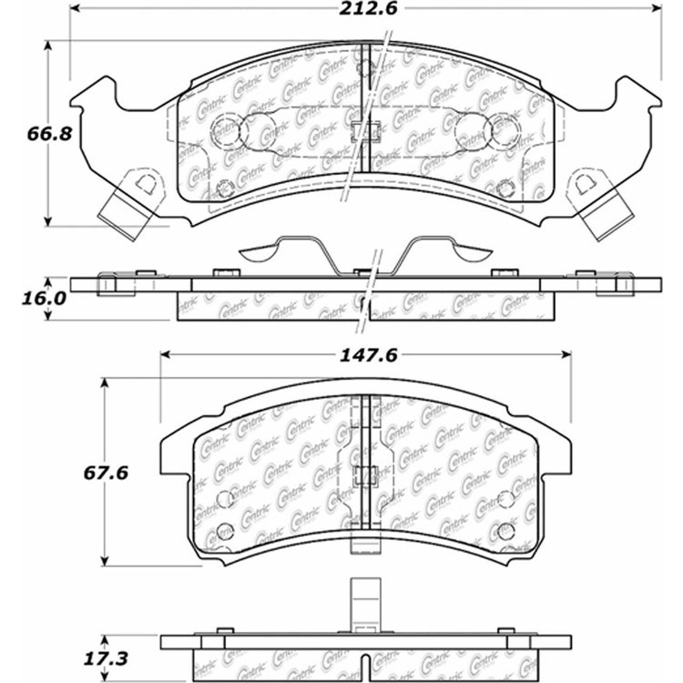 PosiQuiet Ceramic Pads 1994-1999 Buick Cadillac Chevrolet Oldsmobile Pontiac 88 98 Aurora Bonneville
