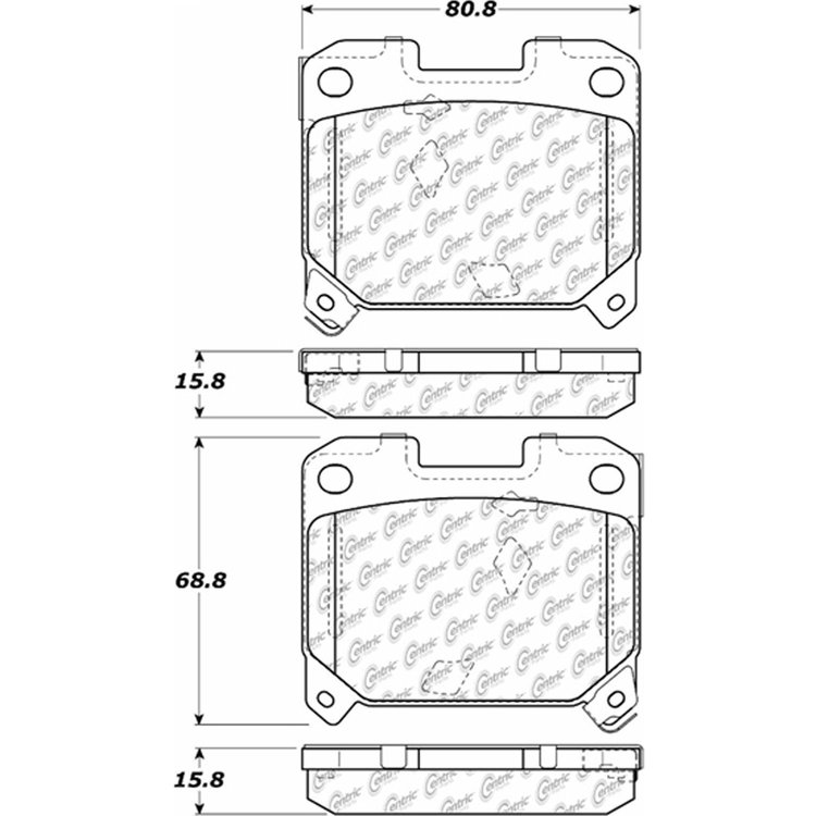 PosiQuiet Ceramic Pads 1993-1998 Toyota Supra