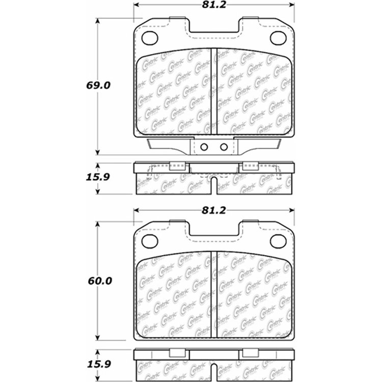 PosiQuiet Ceramic Pads 1993-1999 Dodge Mitsubishi 3000GT Stealth