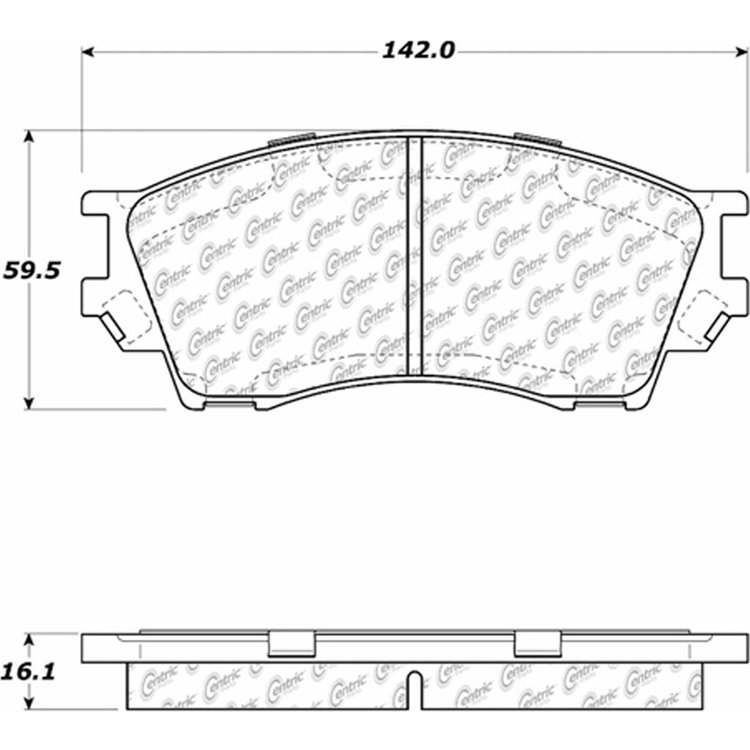 PosiQuiet Ceramic Pads 1995-2002 Mazda Millenia