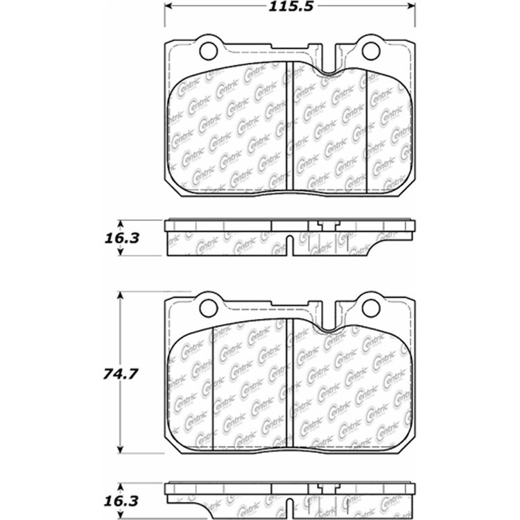 PosiQuiet Ceramic Pads 1995-2000 Lexus LS400