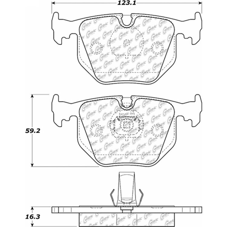 PosiQuiet Ceramic Pads 1991-2011 BMW Land Rover 330Ci 330i 330xi 740i 740iL 750iL 840Ci 850Ci 850CSi