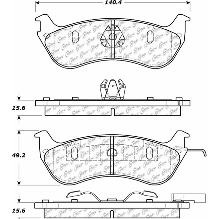 PosiQuiet Ceramic Pads 1996-2002 Ford Lincoln Mercury Crown Victoria Grand Marquis Town Car