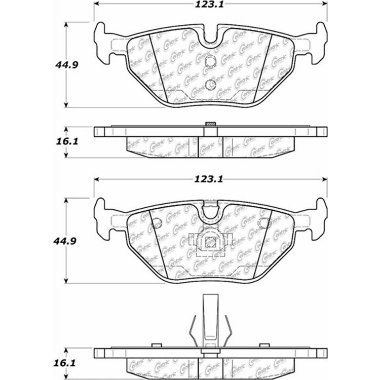 PosiQuiet Ceramic Pads 1990-2008 BMW 318i 318is 318ti 320i 323Ci 323i 323is 325Ci 325i 325is 325iX 325xi 328Ci 328i 328is Z3 Z4