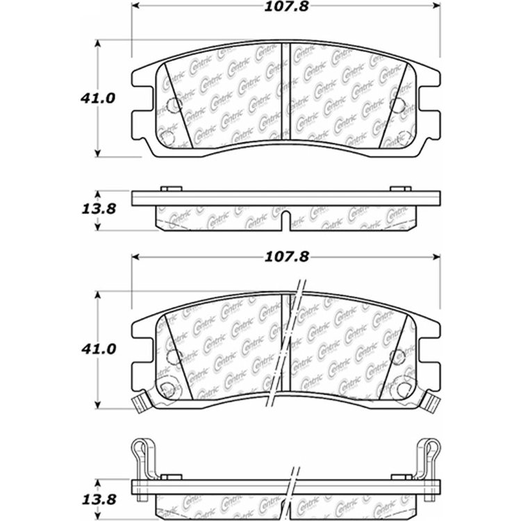 PosiQuiet Ceramic Pads 2000-2002 Chevrolet Tigra
