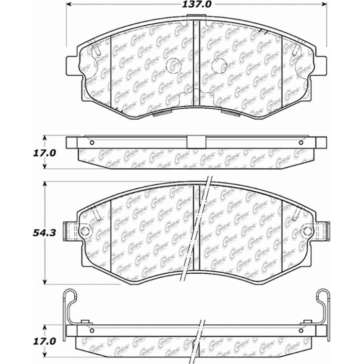 PosiQuiet Ceramic Pads 2005-2006 for Hyundai Elantra