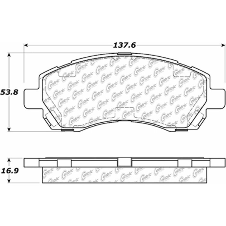 PosiQuiet Ceramic Pads 1997-2001 for Subaru Impreza Legacy