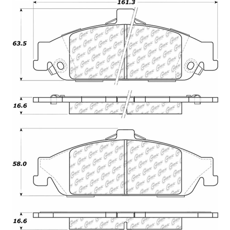 PosiQuiet Ceramic Pads 1997-2005 Chevrolet Oldsmobile Pontiac Alero Classic Cutlass Grand Am Malibu