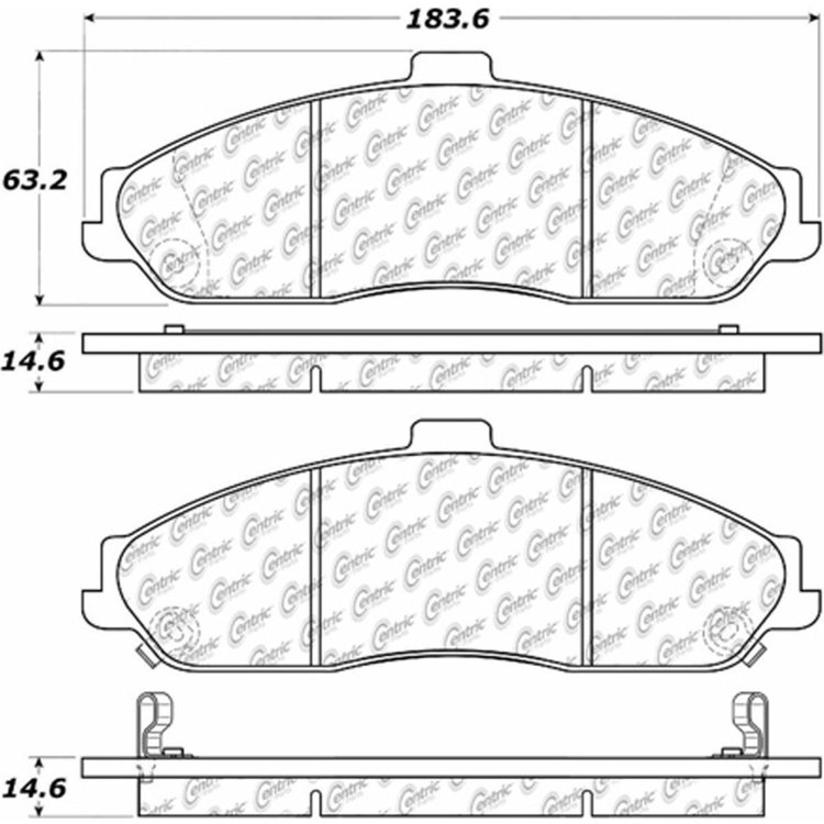 PosiQuiet Ceramic Pads 1997-2013 Cadillac Chevrolet Pontiac Corvette GTO XLR