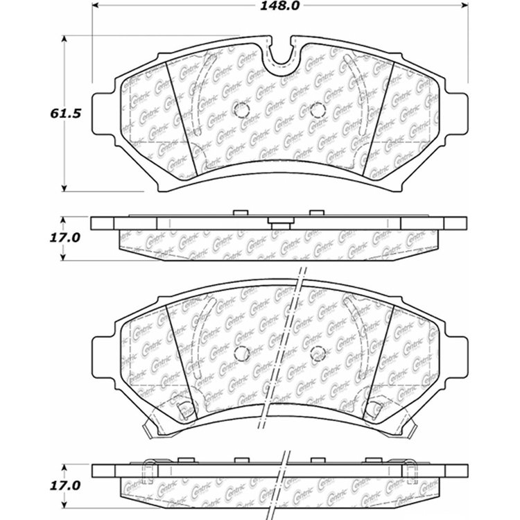 PosiQuiet Ceramic Pads 1998-2003 Cadillac Seville