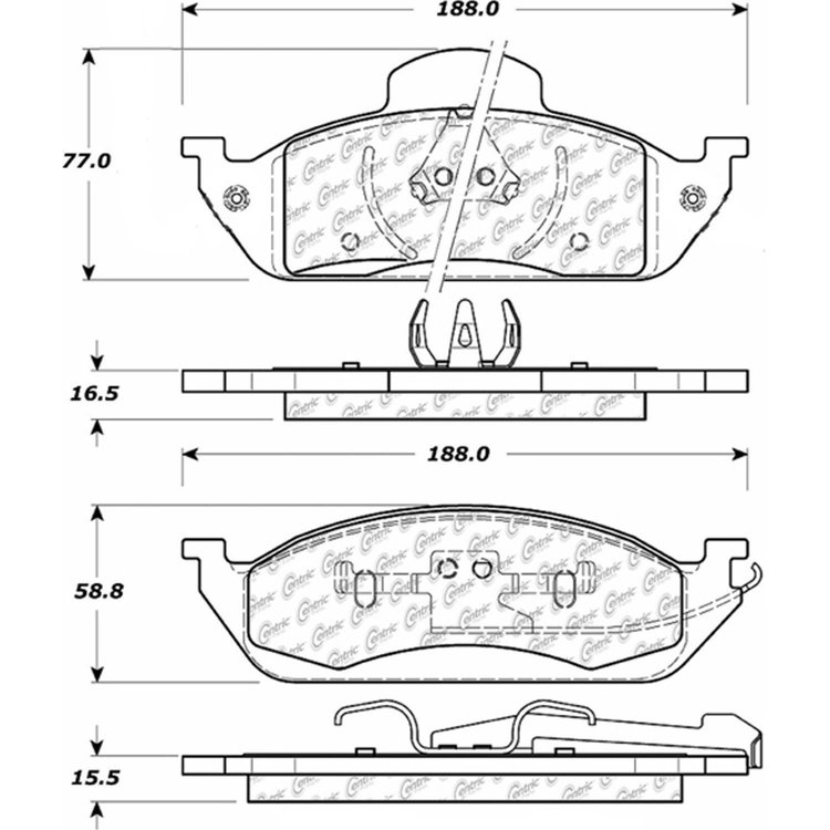 PosiQuiet Ceramic Pads 1998-2005 Mercedes-Benz ML320 ML350 ML430