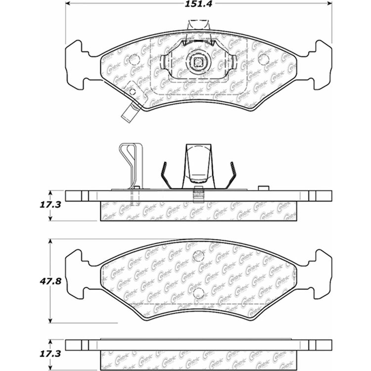 PosiQuiet Ceramic Pads 1982-2000 Ferrari for Kia Mondial Mondial 3.2 Mondial 8 Mondial t Sephia Spectra