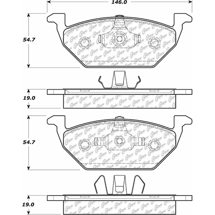 PosiQuiet Ceramic Pads 1998-2015 Audi Seat Volkswagen A1 A3 Beetle Cordoba CrossFox Golf Ibiza Jetta Leon Lupo Polo SportVan