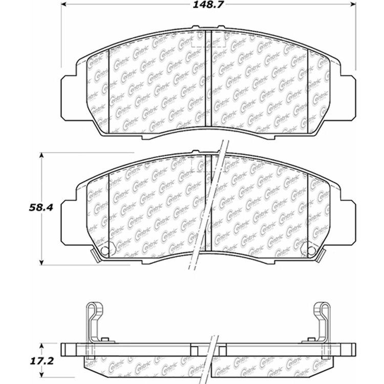 PosiQuiet Ceramic Pads 1999-2011 Acura Honda Accord CL RL TL TSX