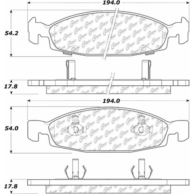 PosiQuiet Ceramic Pads 1999-2002 Jeep Grand Cherokee
