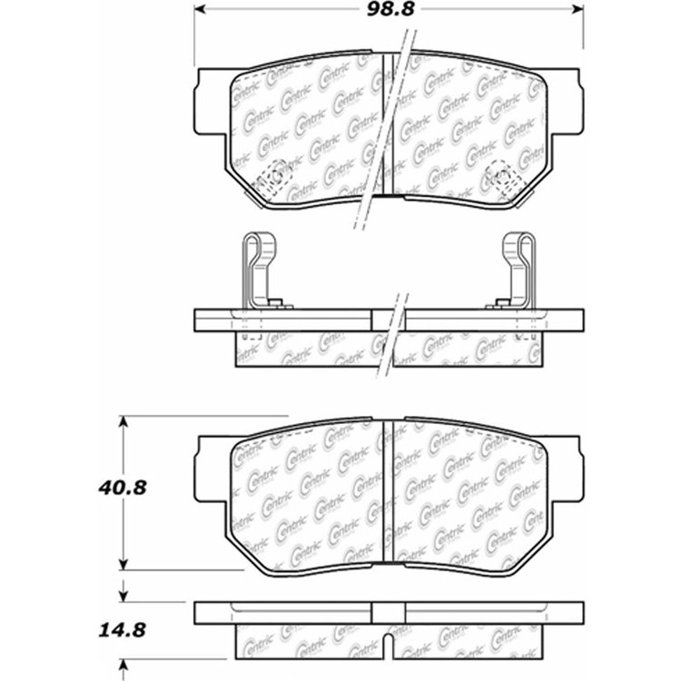 PosiQuiet Ceramic Pads 2000-2010 Hyundai Kia Amanti Azera Elantra Magentis Optima Santa Fe Sonata Sp
