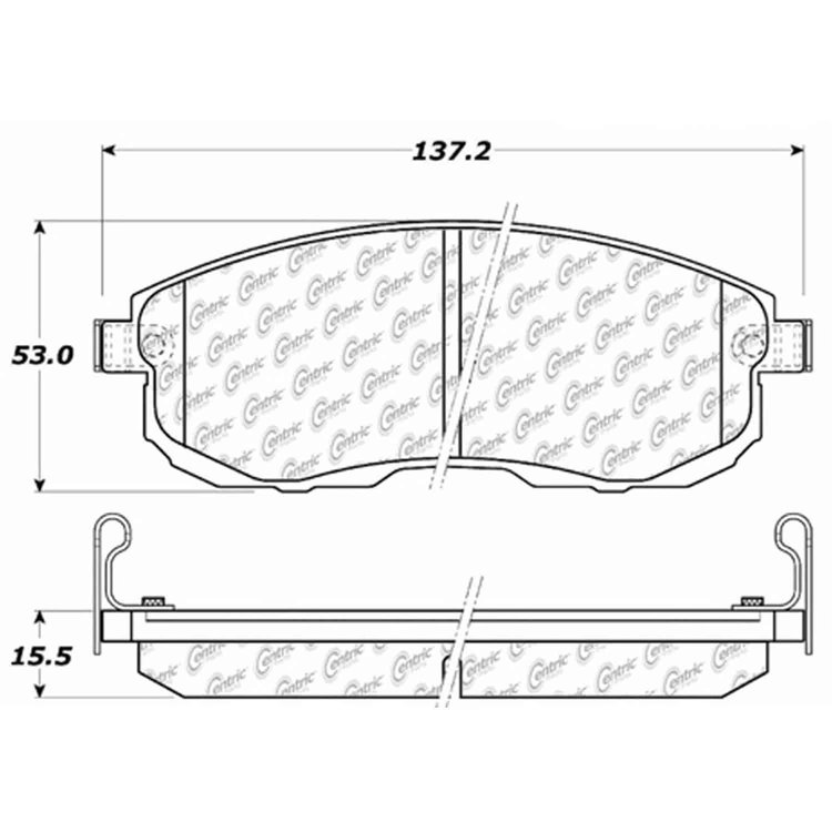 PosiQuiet Ceramic Pads 2002-2015 Infiniti for Nissan Renault fits Altima Cube I35 Maxima Safrane fits Sentra Versa