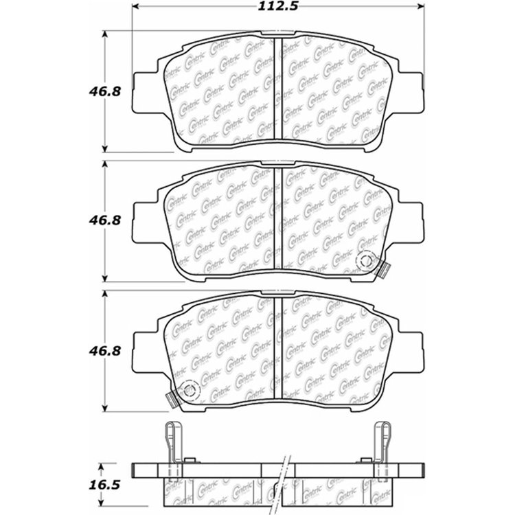 PosiQuiet Ceramic Pads 2000-2000 Toyota Echo