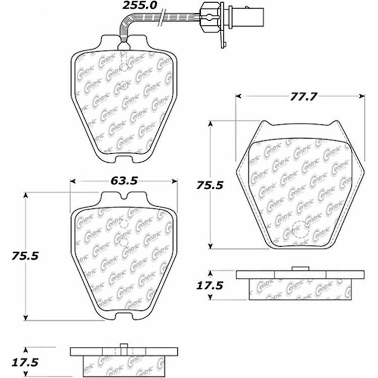 PosiQuiet Ceramic Pads 1999-2005 Audi Volkswagen A6 Quattro Allroad Quattro Passat S4 S6
