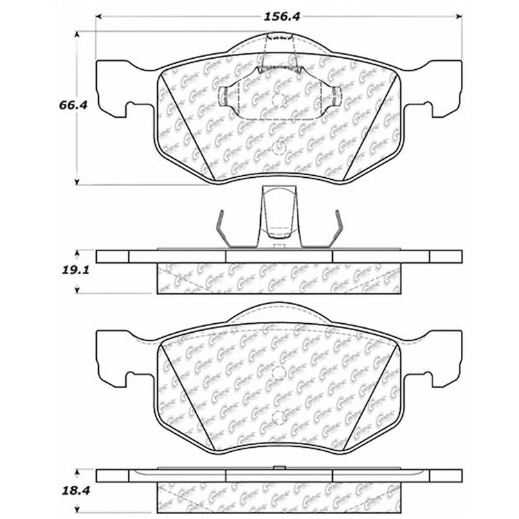 PosiQuiet Ceramic Pads 2001-2004 Ford Mazda Escape Tribute