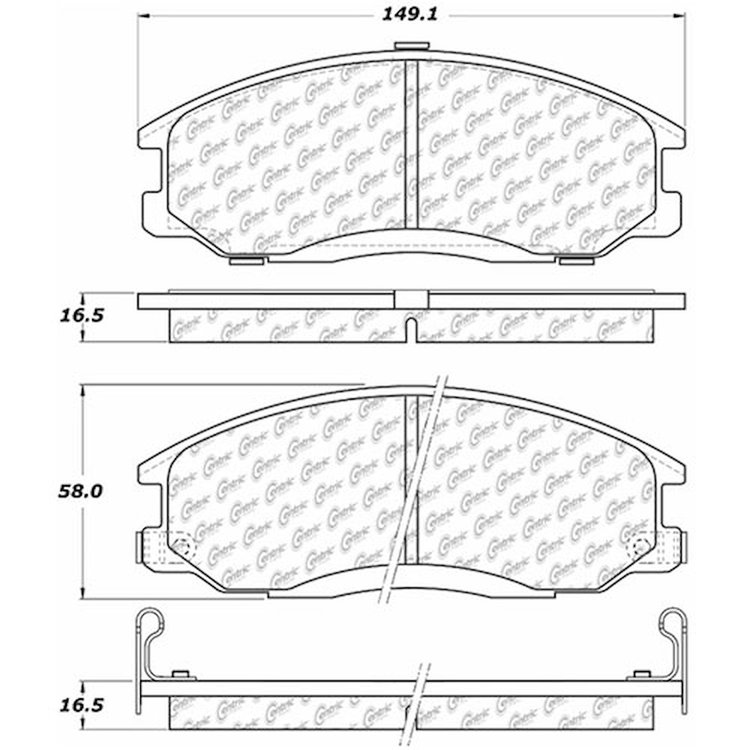 PosiQuiet Ceramic Pads 2000-2008 for Hyundai for Kia Santa Fe Sedona Sorento XG300 XG350