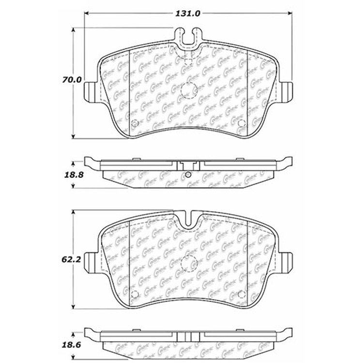 PosiQuiet Ceramic Pads 2001-2005 Mercedes-Benz C230 C240