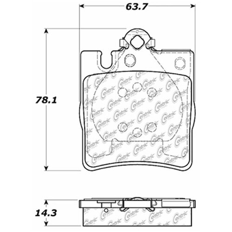 PosiQuiet Ceramic Pads 1996-2011 Mercedes-Benz C230 C240 C280 C320 C350 CLK320 CLK350 CLK430 E300 E3