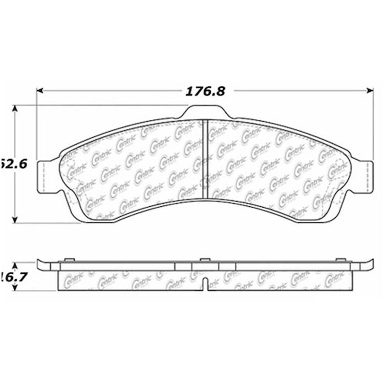 PosiQuiet Ceramic Pads 2002-2008 Buick Chevrolet GMC Isuzu Oldsmobile Saab 9-7x Ascender Bravada Env